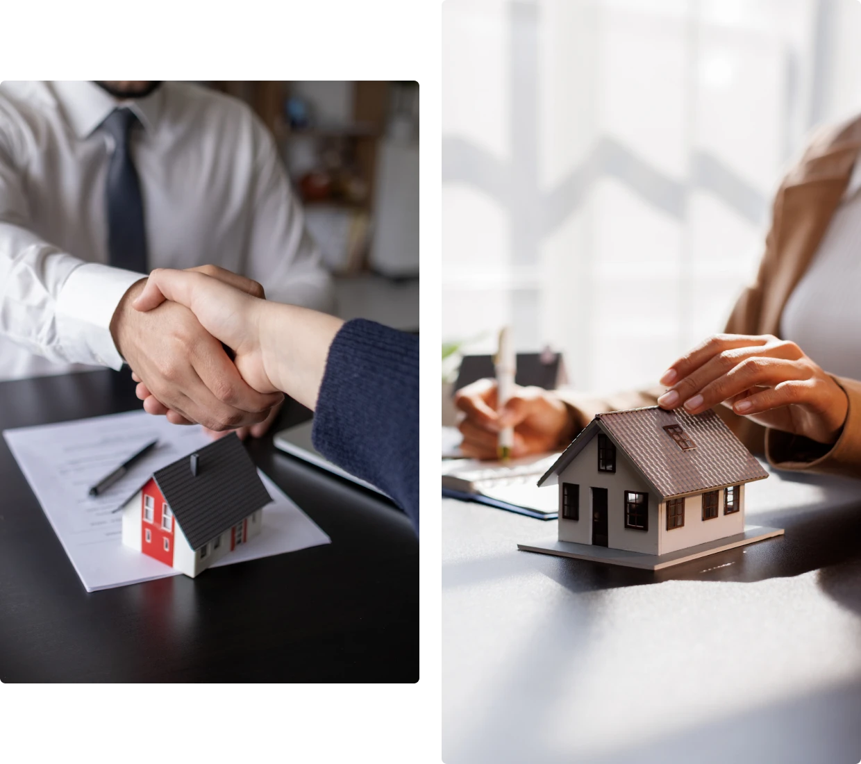 Handshake over house contract