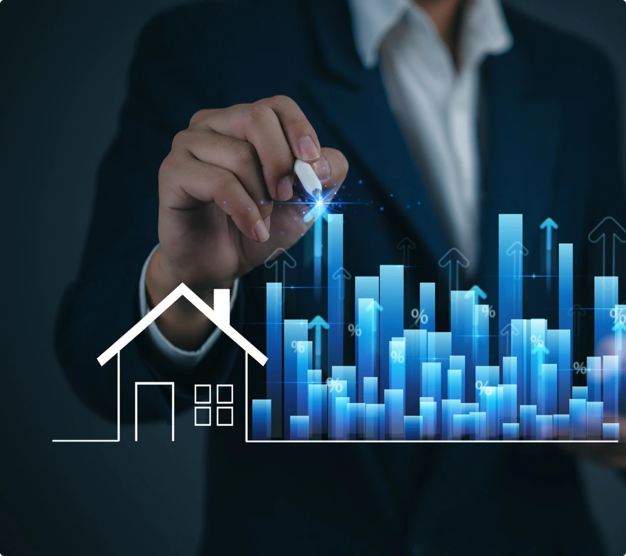 Real estate market analysis concept